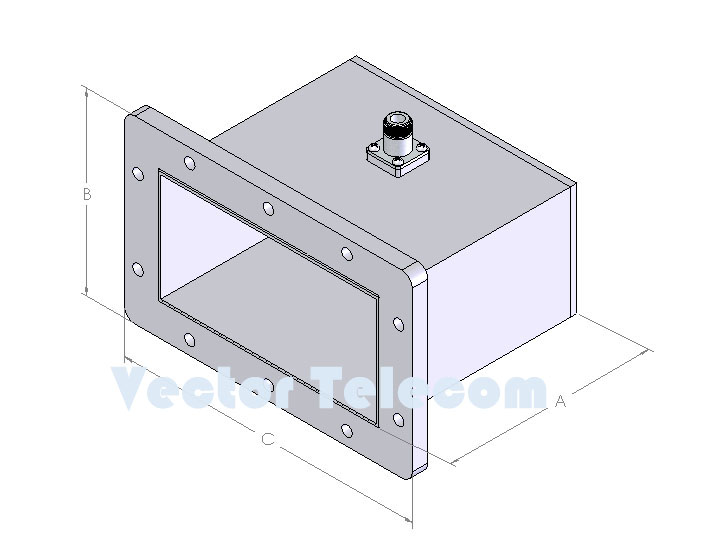 WR650 Waveguide to Coaxial Adapter